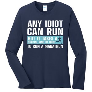 Funny Marathon Art For Men Women Marathoner Running Finisher Ladies Long Sleeve Shirt