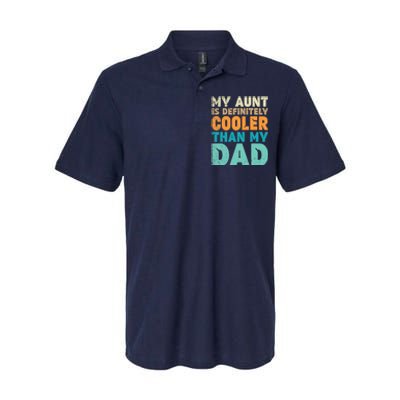 Funny My Aunt Is Definitely Cooler Than My Dad Cool Auntie Softstyle Adult Sport Polo