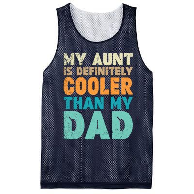 Funny My Aunt Is Definitely Cooler Than My Dad Cool Auntie Mesh Reversible Basketball Jersey Tank