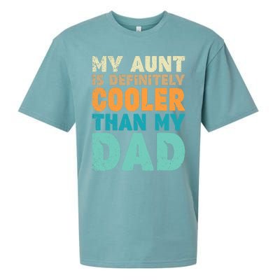 Funny My Aunt Is Definitely Cooler Than My Dad Cool Auntie Sueded Cloud Jersey T-Shirt