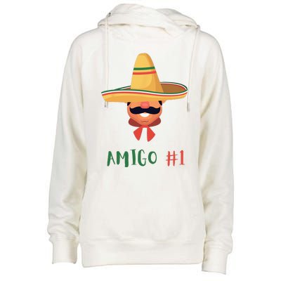 Funny Mexican Amigo 1 Group Matching DIY Halloween Costume Womens Funnel Neck Pullover Hood