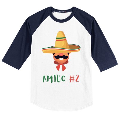 Funny Mexican Amigo 2 Group Matching DIY Halloween Costume Baseball Sleeve Shirt