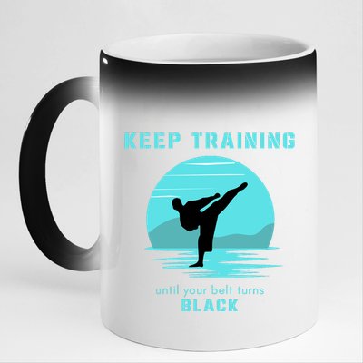 Funny Martial Arts Workout Gift Karate 11oz Black Color Changing Mug