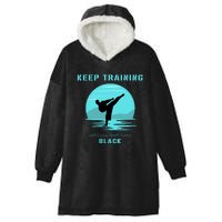 Funny Martial Arts Workout Gift Karate Hooded Wearable Blanket