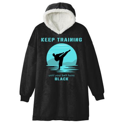 Funny Martial Arts Workout Gift Karate Hooded Wearable Blanket