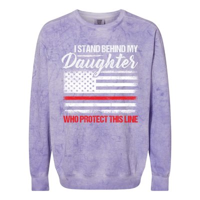 FirefighterS Mom And Dad Quote Fire Usa Flag Design Gift Colorblast Crewneck Sweatshirt