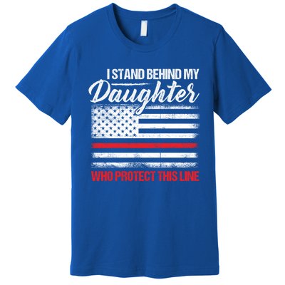 FirefighterS Mom And Dad Quote Fire Usa Flag Design Gift Premium T-Shirt