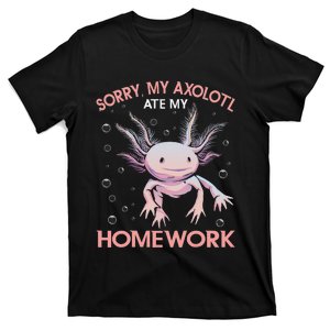 Funny my axolotl ate my homework Salamander  T-Shirt