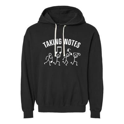 Funny Music Art For Women Musical Note Gag Music Lover Garment-Dyed Fleece Hoodie