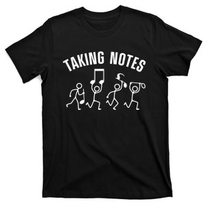 Funny Music Art For Women Musical Note Gag Music Lover T-Shirt