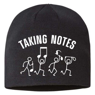 Funny Music Art For Women Musical Note Gag Music Lover Sustainable Beanie