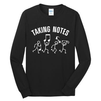 Funny Music Art For Women Musical Note Gag Music Lover Tall Long Sleeve T-Shirt