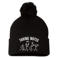 Funny Music Art For Women Musical Note Gag Music Lover Pom Pom 12in Knit Beanie