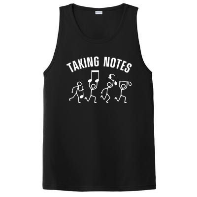 Funny Music Art For Women Musical Note Gag Music Lover PosiCharge Competitor Tank