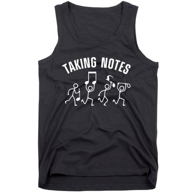 Funny Music Art For Women Musical Note Gag Music Lover Tank Top