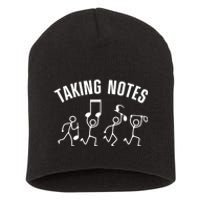 Funny Music Art For Women Musical Note Gag Music Lover Short Acrylic Beanie