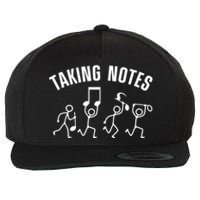 Funny Music Art For Women Musical Note Gag Music Lover Wool Snapback Cap