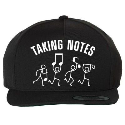 Funny Music Art For Women Musical Note Gag Music Lover Wool Snapback Cap