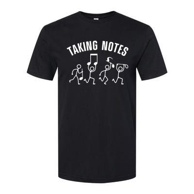 Funny Music Art For Women Musical Note Gag Music Lover Softstyle CVC T-Shirt