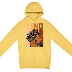 Father Melanin African Black History King Juneteenth Dad Gift Premium Pullover Hoodie