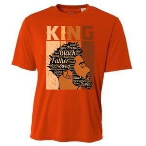 Father Melanin African Black History King Juneteenth Dad Gift Cooling Performance Crew T-Shirt