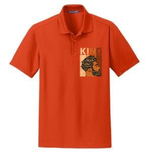 Father Melanin African Black History King Juneteenth Dad Gift Dry Zone Grid Polo