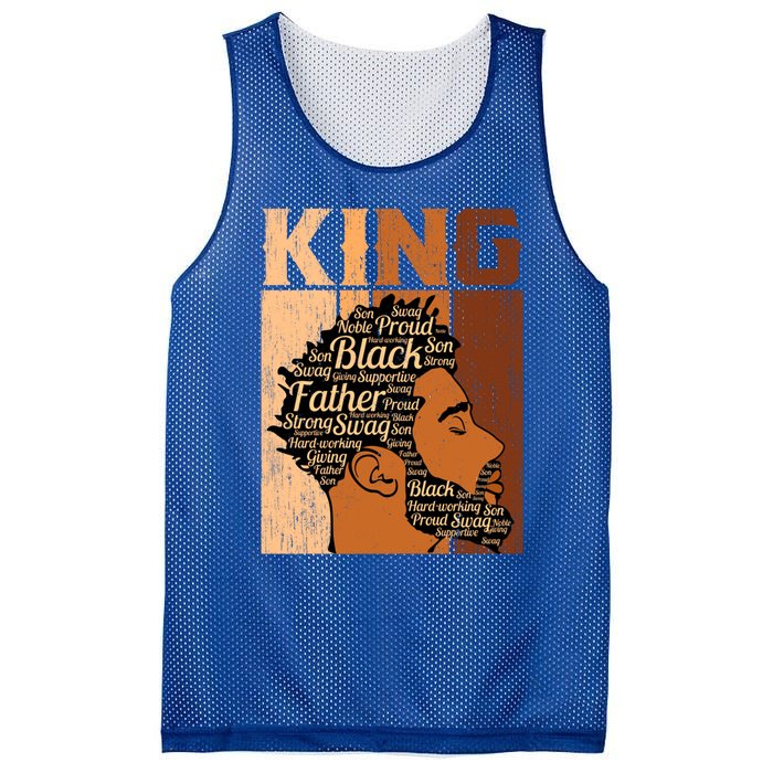 Father Melanin African Black History King Juneteenth Dad Gift Mesh Reversible Basketball Jersey Tank