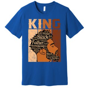 Father Melanin African Black History King Juneteenth Dad Gift Premium T-Shirt