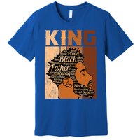 Father Melanin African Black History King Juneteenth Dad Gift Premium T-Shirt