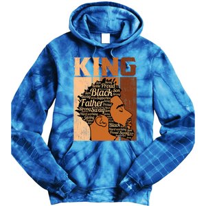 Father Melanin African Black History King Juneteenth Dad Gift Tie Dye Hoodie