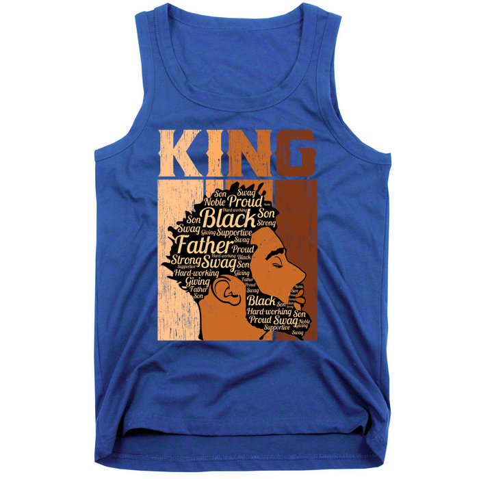 Father Melanin African Black History King Juneteenth Dad Gift Tank Top