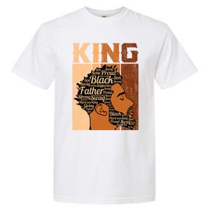 Father Melanin African Black History King Juneteenth Dad Gift Garment-Dyed Heavyweight T-Shirt