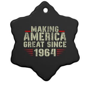 Funny Making America Great Since 1964 Design 58th Birthday Meaningful Gift Ceramic Star Ornament