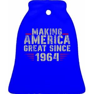 Funny Making America Great Since 1964 Design 58th Birthday Meaningful Gift Ceramic Bell Ornament