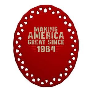 Funny Making America Great Since 1964 Design 58th Birthday Meaningful Gift Ceramic Oval Ornament