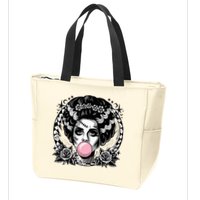 Frankenstein Monster And Bride B.U.B.B.L.E G.U.M Funny Halloween Zip Tote Bag