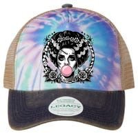 Frankenstein Monster And Bride B.U.B.B.L.E G.U.M Funny Halloween Legacy Tie Dye Trucker Hat