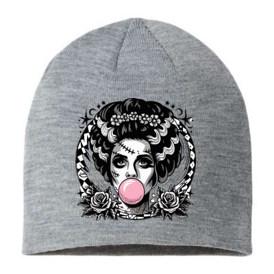 Frankenstein Monster And Bride B.U.B.B.L.E G.U.M Funny Halloween Sustainable Beanie