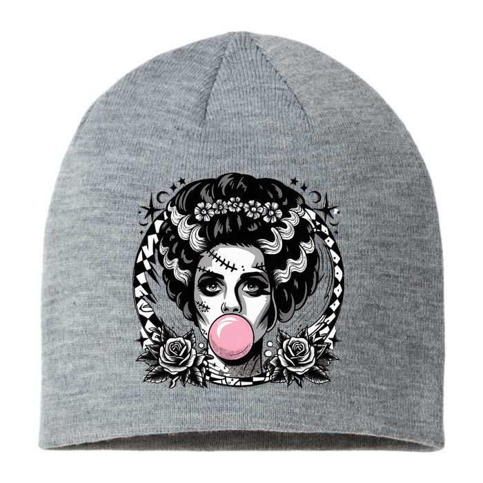 Frankenstein Monster And Bride B.U.B.B.L.E G.U.M Funny Halloween Sustainable Beanie
