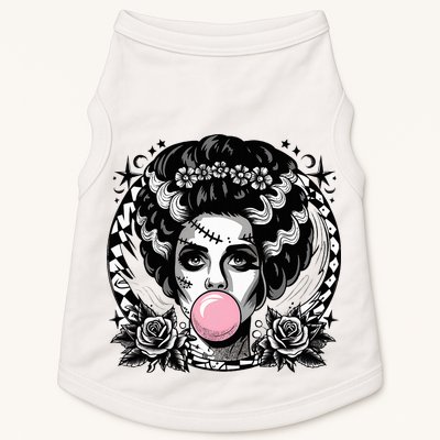 Frankenstein Monster And Bride B.U.B.B.L.E G.U.M Funny Halloween Doggie Tank
