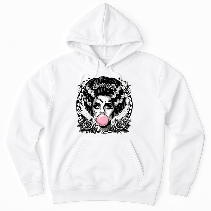 Frankenstein Monster And Bride B.U.B.B.L.E G.U.M Funny Halloween Hoodie