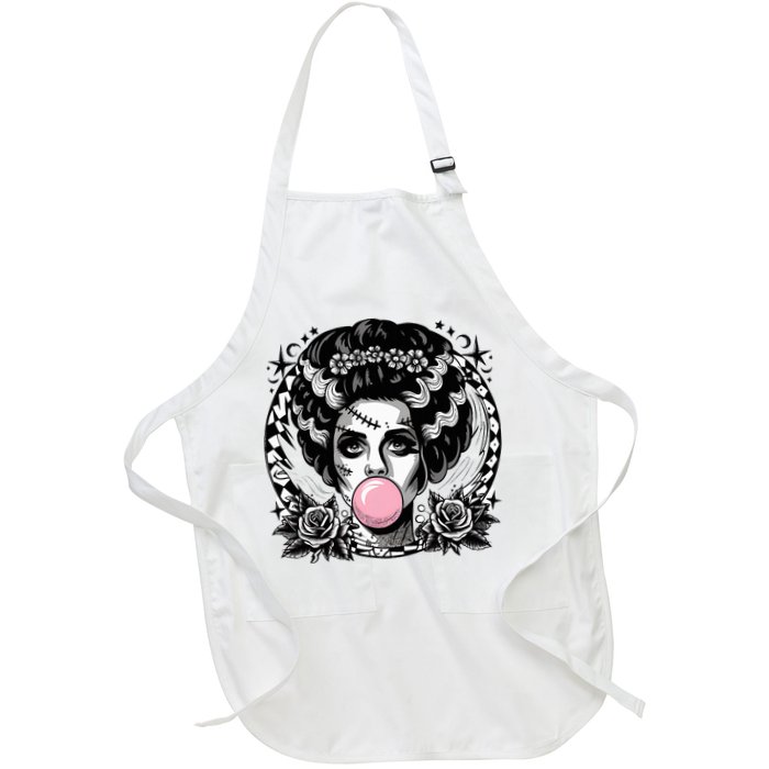 Frankenstein Monster And Bride B.U.B.B.L.E G.U.M Funny Halloween Apron