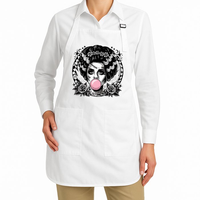 Frankenstein Monster And Bride B.U.B.B.L.E G.U.M Funny Halloween Apron