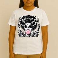 Frankenstein Monster And Bride B.U.B.B.L.E G.U.M Funny Halloween T-Shirt