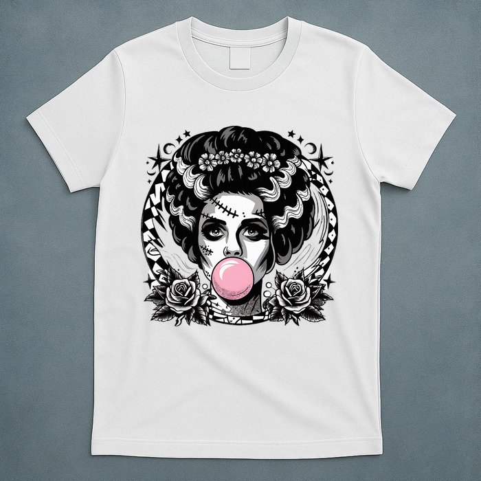 Frankenstein Monster And Bride B.U.B.B.L.E G.U.M Funny Halloween T-Shirt