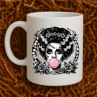 Frankenstein Monster And Bride B.U.B.B.L.E G.U.M Funny Halloween Mug
