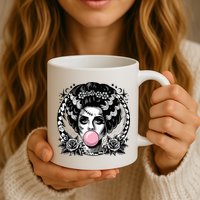 Frankenstein Monster And Bride B.U.B.B.L.E G.U.M Funny Halloween Mug
