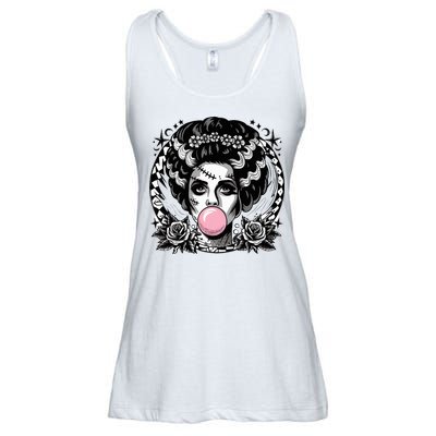 Frankenstein Monster And Bride B.U.B.B.L.E G.U.M Funny Halloween Ladies Essential Flowy Tank