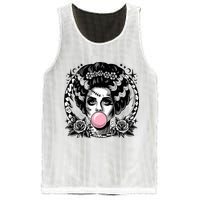 Frankenstein Monster And Bride B.U.B.B.L.E G.U.M Funny Halloween Mesh Reversible Basketball Jersey Tank