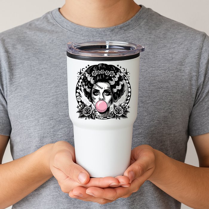 Frankenstein Monster And Bride B.U.B.B.L.E G.U.M Funny Halloween Tumbler